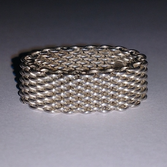 Jewelry - Sterling silver chain link ring size 7